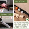 2 Rolls Toy Blocker for Under Couch Adjustable Bumper for Under Furniture Under Bed Blocker for Pets Under Couch Blocker Bed Bumper Stop Things f