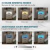 WOOVIVS Nightstand with LED Lights, Bedside Table with 2Outlets & USB Ports, Wooden Night Stand with 2 Drawers, End Table for Bedroom/Living Room