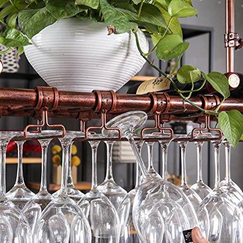 OUSIKA Wine Racks,Wine Lovers/Wall Wine Glass Rack/Ceiling Mounted Hanging Wine Bottle Holder Metal Iron Wine Glass Holder High Cup Holder/Adjust