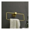 HIGOH Towel Rack Towel Rack Bathroom Towel Holder, Towel Hanger Storage Shelf Towel Rack Rail, Bathroom Accessories, Wall Mounted Brushed Towel R