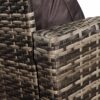 YFYTYG-PX 9 Seat Rattan Furniture Outdoor Sofa Dining Table with Free Rain Cover 3 Single Chair Sofa Dark Gray Sofa Cover (UK Flame Retardant Mat