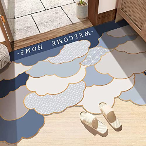 SEAHOME Door Mat -large Foot Pad 80 X 50 Cm - PVC Non Slip Door Mats - Indoor Door Mat -Washable Barrier Mat Scrubable Outdoor Sheltered Use Welc