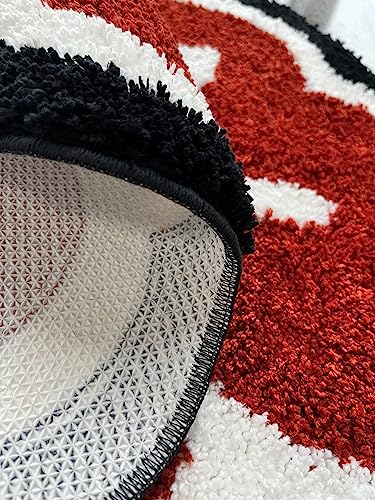 EXIGENT Premium Red Cloud Ultra Soft Anti-Slip Floor Door Mat Rug (RedCloud)