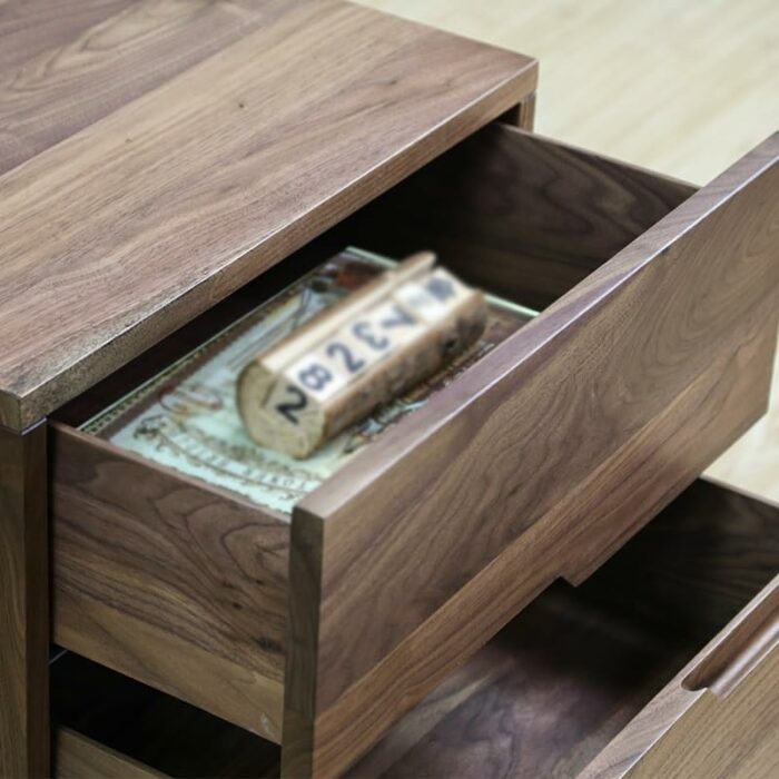 WALNUT Storage Cabinet Solid Wood Drawer Two Bucket Cabinet And Other Lamp Table Bedside Cabinet Create Bedside Cabinet Bedroom