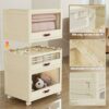 YFXCVSL Dresser Drawer and Chest, Plastic Drawer Storage, 3 Tiers Storage Drawers for Bedroom, Closet,Hallway, Nursery, Bathroom, Office, Dresser