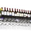 SUCHETA Hanging Wine Rack with Glass Holder and Shelf, Retro Wall-Mounted Wine Rack, Ceiling Wine Rack, Champagne Glass Storage Cabinet, Can Be U