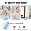 Zoyiancy Self Adhesive Mirror, 2Pcs Plastic Mirror Sheet, 27.6×15.7 Inch Mirror Sheets Self Adhesive, Mirror Wall Decor for Living Room Bedroom B