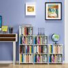 Komost Small Bookcase, White Bookshelf, Bedside End Table, Small Table Shelf for Small Spaces, Living Room, Bedroom, Dorms, Office
