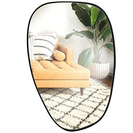 Mirrorize Irregular Wall Mirror, Asymmetrical Wall Mirror, Modern Abstract Wall Mirror Decor for Living Room Bathroom Bedroom Entryway 19"X27"