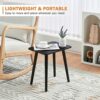 YOUDENOVA Side Table, Wooden End Table, Coffee Snack Table for Living Room, Bedroom, Bedside Table, Nightstand, Sofa Table, 40x30x43, Black