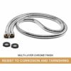 Magichome Stainless Steel Shower Hose, Standard UK Universal Thread Fitting to Fit Any Standard UK Shower Head, 1.5M, Complete with Plastic Washe