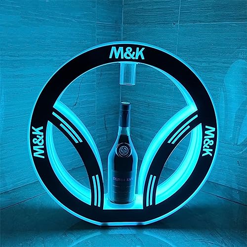 DISHENGZHEN LED Lighted Liquor Bottle Display Shelf VIP Bottle Presenter Chargeable Bottle Service Sparklers 7 Color Lights For Bar/Hotel/Nightcl