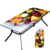 Tablecloth for Folding Table, boho Picnic Table Cover, Waterproof Fitted Table Covers for 6 Foot Tables, Elastic Rim Plastic Table Cover for Picn