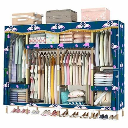 JYDQM Portable Wardrobe Foldable Bedroom Children's Living Room Dormitory Room Rental Room Clothes Storage Cabinet Dustproof