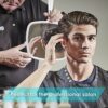 Auxmir Hand Mirror with Handle, Professional Barber Handheld Mirror, Wall Hanging Viewing Comapct Mirror for Makeup, Shaving Salon, Facial Care,