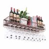 EYLINK Wine Racks,Wall Holder | Hanging Wine Glass Holder Metal | Vintage Wine Bottle Holder | Rustic Wall Mounted Wine Holder Wine Cooler | Wall