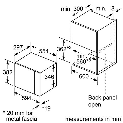 Bosch Serie 4 BFL523MS0B Built In Microwave - Stainless Steel & Bosch Serie 2 HHF113BR0B Stainless Steel Single Electric Oven with A Energy Effic