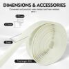2" Wide Vinyl Straps for Patio Chairs Repair 20ft Long Patio Garden Furniture Replacement Straps with 20 Rivets (White)