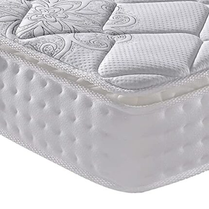 Vesgantti 2FT6 Mattress 75x190cm - 10.6 Inch Pocket Sprung Mattress with Breathable Foam and Individually Pocket Spring - Medium Pillow Top Colle