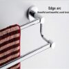 XHALERY Bathroom Free Punching Long Towel Rack,Stainless Steel Double Towel Bar,Bathroom Towel Hanging Rod Wall Mount Towel Bar 30Cm/E