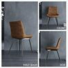 dining chair Modern Dining Chairs Upholstered Kitchen Room Chairs with Metal Legs Modern High Back Leisure Accent Chairs with Non-Slip Foot Pad (