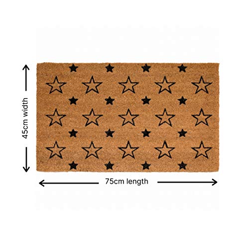 LPDoormats - coir door mat - nonslip heavy duty doormat - large doormat size 75cm x 45cm - indoor door mat - outdoor sheltered use welcome mat (S
