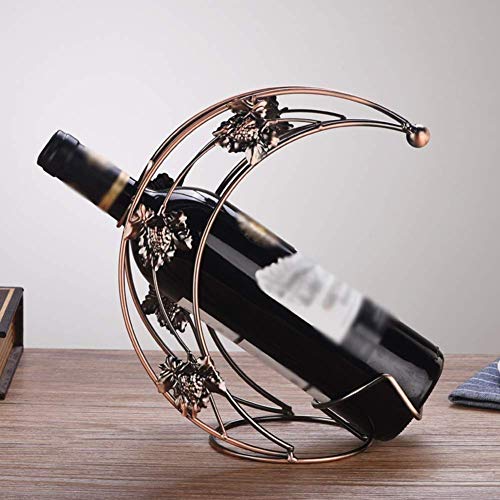 NEOCHY Household Wine Cup Rack Creative Wine Rack Decorative High-Legged Wine Decoration Upside-Down Wine Bottle Rack European Wine Rack, Crescen