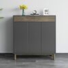 TFIIEXFL Nordic Wooden Simple Shoe Cabinets Thin Design Entrance Vertical Wooden Shoe Home Furniture
