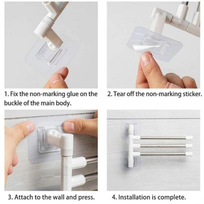 TBIIEXFL Swivel Towel Bars Towel Rack Holder Wall Mounted Rotatable Bathroom Accessories