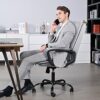 BASETBL F028 Executive Chair Home Computer Fabric Chair, Skin-friendly Fabric Breathable Double-Layer Padding Excellent Support, Stylish Office C