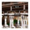 EYLINK Bar wine glass rack, hanging upside down front iron racks, lighted ceiling stemware rack, wine rack wine cabinet (Color : Black, Size : 12