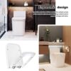 Kinsinder Square Shape White Toilet Seat, Soft Close Toilet Seat with Quick Release for Easy Clean, Simple Top Fixing, Standard Toilet Seats Whit