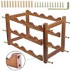 CHUNYU Vintage Wooden Wine Rack Cabinet Holders Shelf Standing Barware Storage Racks Home Bar