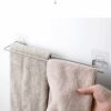SMLJLQ Stainless steel Towel Holder Rack Wall Mounted Towel Hanger Bathroom Towel Bar Shelf Roll Holder Hanging Hook Bathroom Organizer