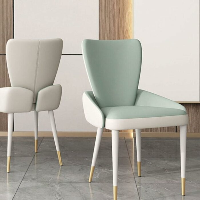 JJZXD Leather Dining Chair Dressing Chair Backrest Stool Simplicity Home Furniture Chair Surface Soft
