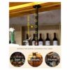 Ceiling Wine Rack Vintage Wrought Iron Metal Simple Style Multi-Function Living Room Creative Display Storage Wine Rack -Restaurant Kitchen Bar F