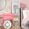 HOMCENT Bathroom Floor Storage Cabinet with Doors 5-Tiers, Multi-Use DIY Free Standing Storage Cube Shelf for Books, Toys, Clothes, Tools, Each c
