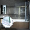 Shower Door Seal Strip 2 x 80 cm for 4mm/5mm/6mm Glass Thickness Shower Screen Seal Strip Covers up to 12mm Gap Replacement Shower Door Bottom Se