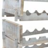 Sorbus® Wood Wine Stackable Rack 6 Tier — Rustic Style Wine Racks for Bottles — Perfect for Bar, Wine Cellar, Basement, Cabinet, Pantry, etc. (6-