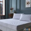 30cm Deep Waterproof Quilted Mattress Protector Fitted Cover Microfiber Topper Elasticated Skirts (4FT)