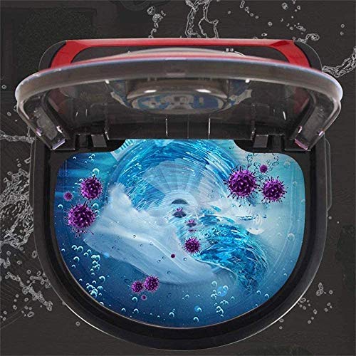 Compact Portable Mini Washing Machine Wash Shoes Wash, 360UV Blue Light Sterilization, Small for Compact Laundry, Wash&Spin Translucent Tub Deodo