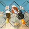BarCraft 8 Bottle Wine Rack Free Standing Metal, Black & Jute Rope, 46 x 13 x 29.5cm