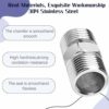 2Pcs Stainless Steel Shower Hose Connector Durable and Damage Resistant Shower Hose Connector Male to Female Ideal for Air Hoses Fuel Hoses Water