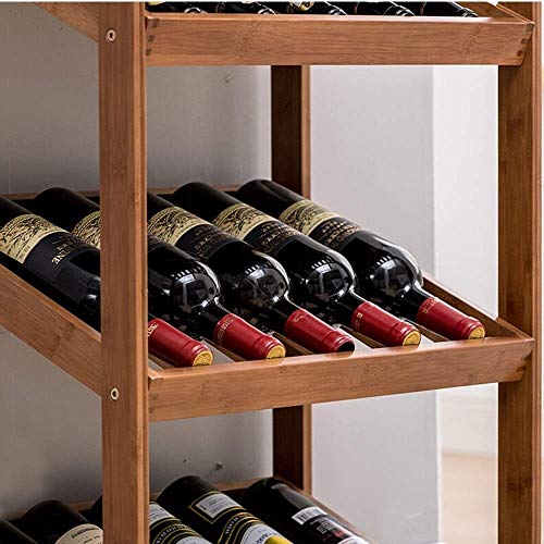 CZDYUF Wine Rack, Free Standing Wine Storage Rack Display Shelves Capacity Storage Standing Table, Wobble Free for Home Kitchen