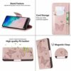 Xiaomi Redmi Note 12 4G Case, Wallet Flip Protective Cover Butterfly PU Leather Shockproof [Drop Protection] Bumper Skin Magnetic Kickstand Shell