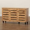 TJLSS Home Foyer Corridor Three-door Shoe Cabinet Shoe Rack Organizer Household Items Multi-layer Shoe Cabinet