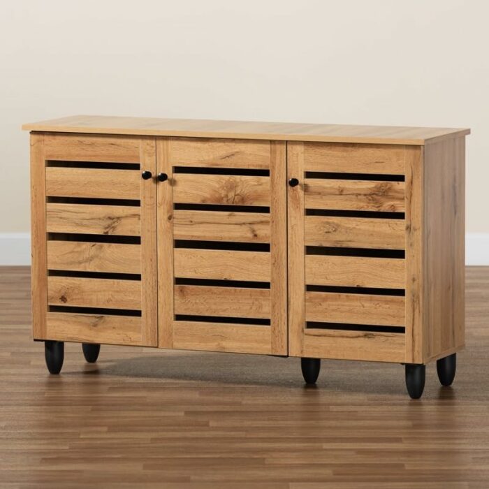 TJLSS Home Foyer Corridor Three-door Shoe Cabinet Shoe Rack Organizer Household Items Multi-layer Shoe Cabinet