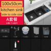 N/A Kitchen Multi-function Sink Single Basin Sink With Trash Can Under Counter Basin Large