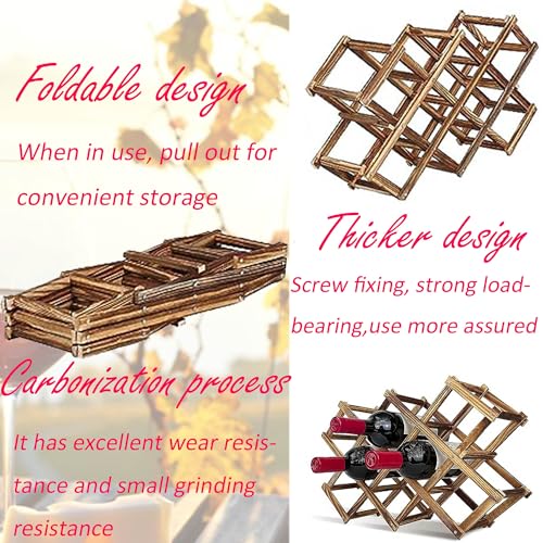 UnisonPetSolid Wood Wine Rack Cabinet, Living Room Wine Display Rack, Wine Rack, Floor Shelf, partition Shelf, Wine Rack Lattice Ornament