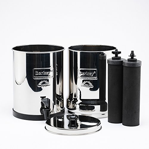 BT2X2-BB Berkey Travel with 2 Black Berkey + 2 Berkey Sport Bottles by Berkey